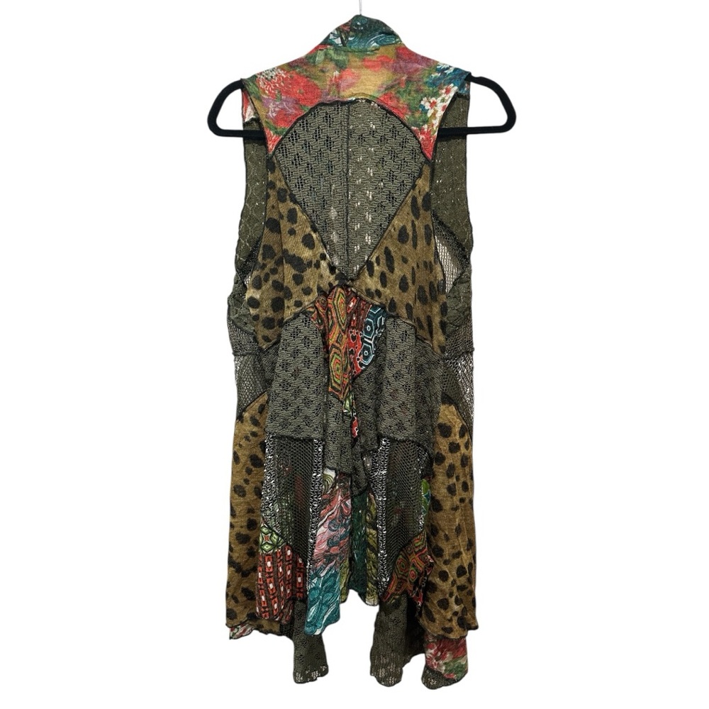 Soft Surroundings Multicolor Long Artsy Boho Leopard Kimono Duster Size L/XL - Picture 3 of 8
